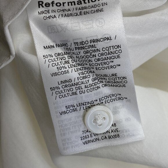 Reformation Women’s Ketra Slim Fit V-Neck Midi Dress Ivory - Picture 8 of 16